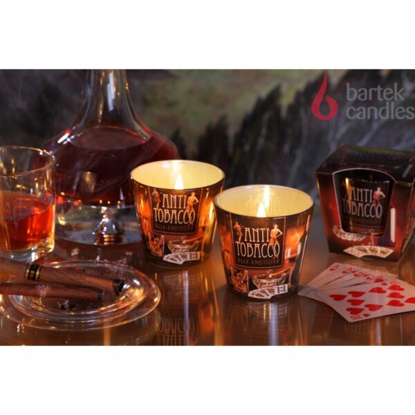 Lumanare parfumata in pahar de sticla, Bartek Candles, Antitabac - LUM 114 - Cadou
