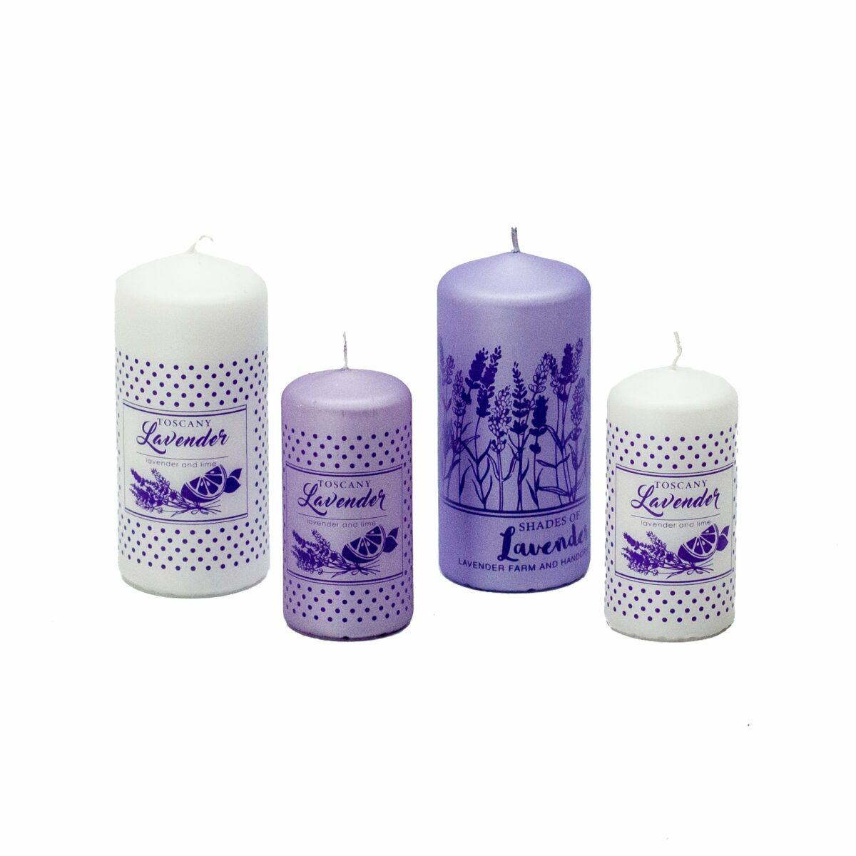 Lumanare cilindru, Bartek Candles, Lavanda, Toscany mov - B800 - Cadou