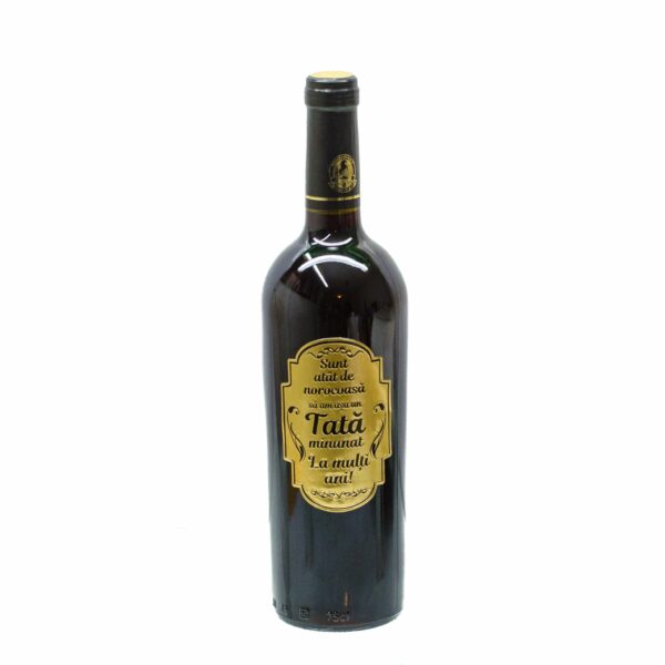 Vin personalizat 0,75L - Tata minunat - Cadou