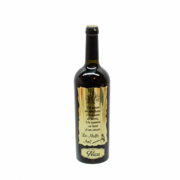 Vin personalizat 0,75L SGR- Nicu - Cadou
