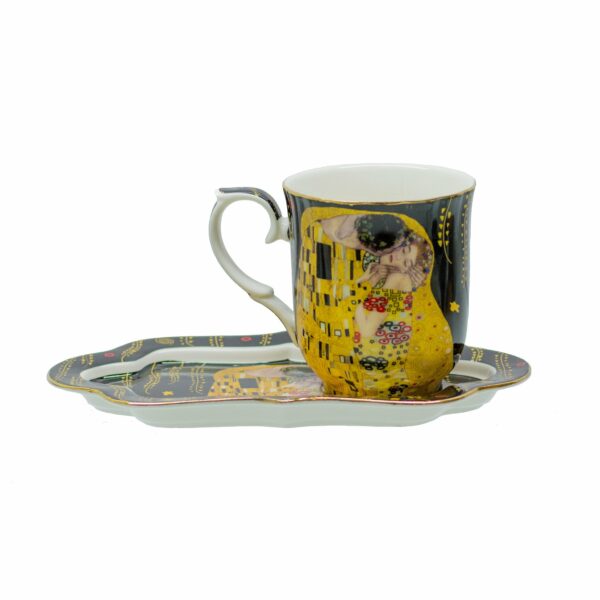 Set ceainic Gustav Klimt 11/12, negru - Cadou