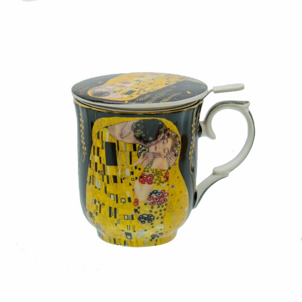 Ceainic Gustav Klimt 82/83, negru  - Cadou