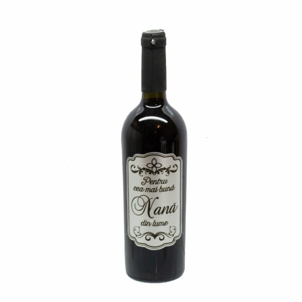 Vin personalizat 0,75L SGR- Pentru cel mai bun nan - Cadou