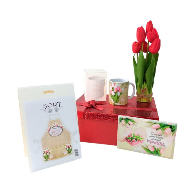 Set cadou pentru mama in cutie rosie - 24 - Cadou