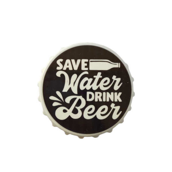 Desfacator sticla bere cu magnet, Save water, drink beer - Cadou