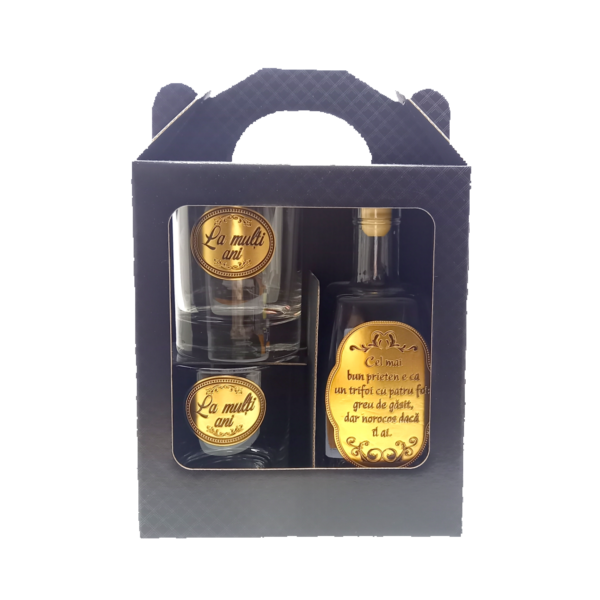 Set whiskey in cutie carton - Cele mai calde ganduri - Cadou