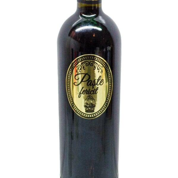 Vin personalizat 0,75L - Paste fericit - Cadou