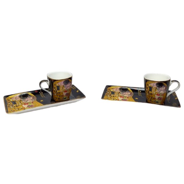 Set ceainic Gustav Klimt 9/10, negru - Cadou