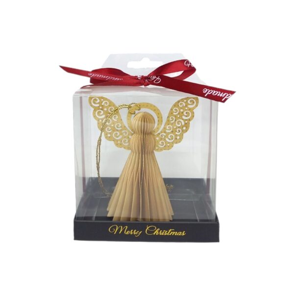 Ingeras Craciun in cutie, auriu - Merry Christmas - Cadou