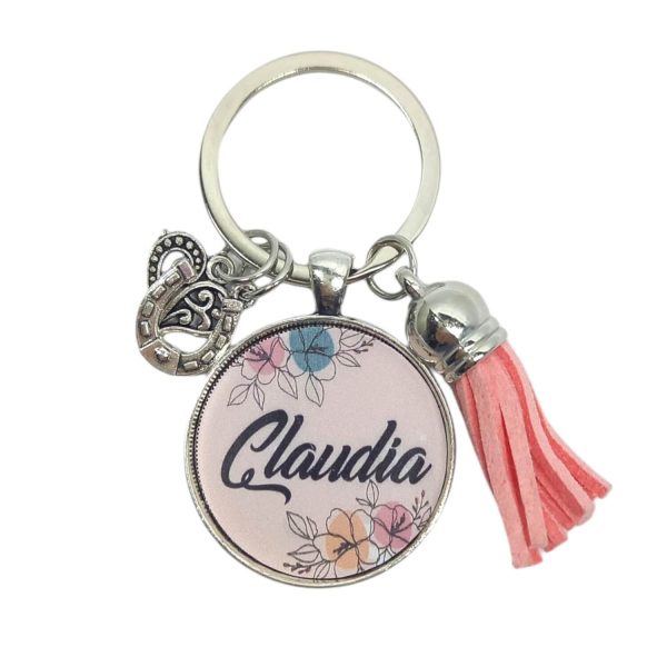 Breloc personalizat cu nume - Claudia - Cadou