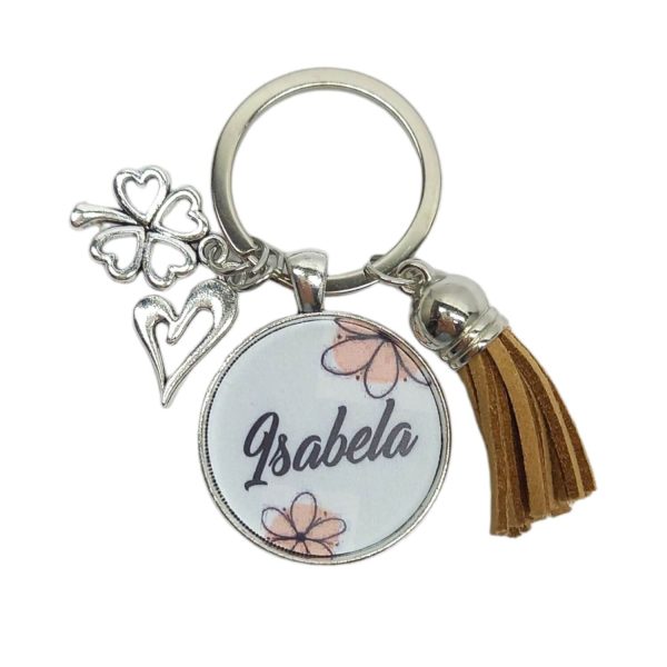 Breloc personalizat cu nume - Isabela - Cadou